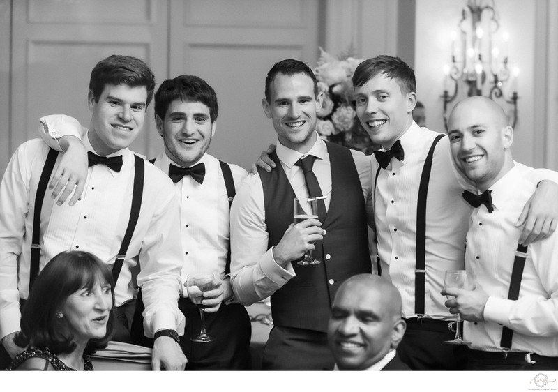 Candid Groomsmen Photo at Jewish Wedding