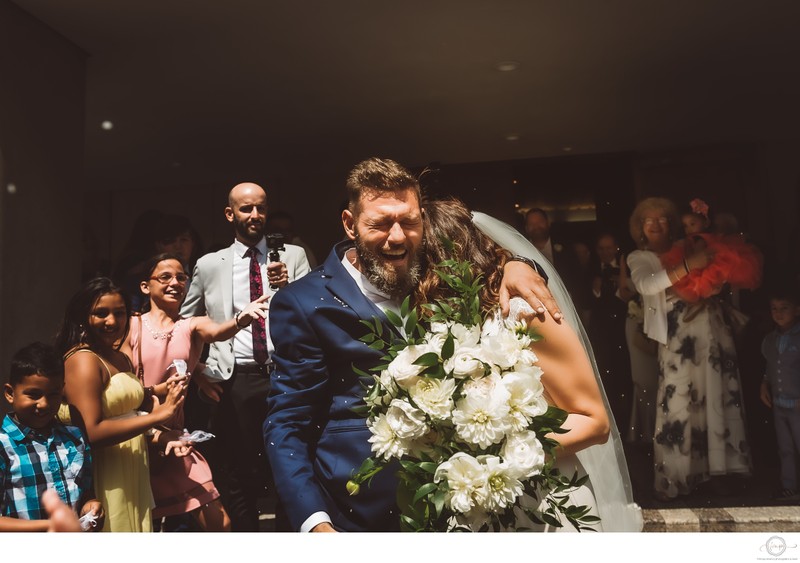 Ceremony Exit at Greek Church:  Wedding Photographer