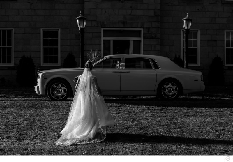David Springer Estate Wedding with Bride & Classic Car