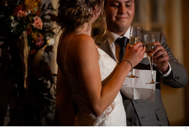 Bride Groom Toast:  Craigleith Wedding Photographer