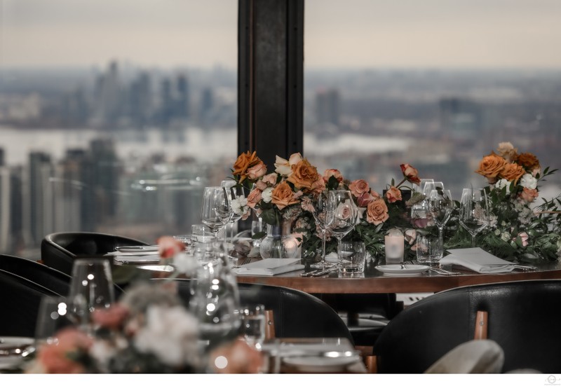 Table Setting at Canoe Restaurant Wedding