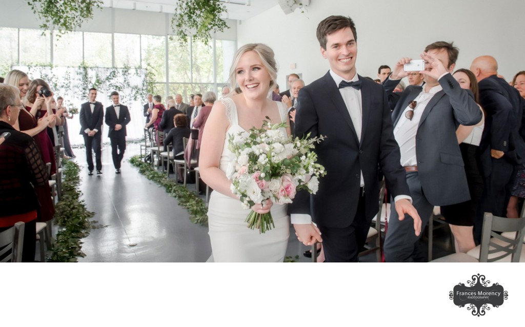 Ceremony Exits:  Alpine Ski Club Wedding Photographer