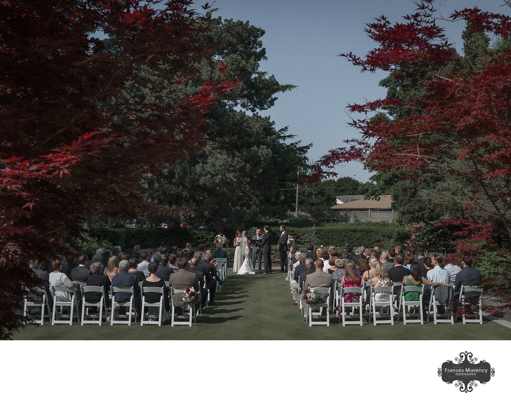 Garden Ceremony:  Donalda Club Wedding Photography