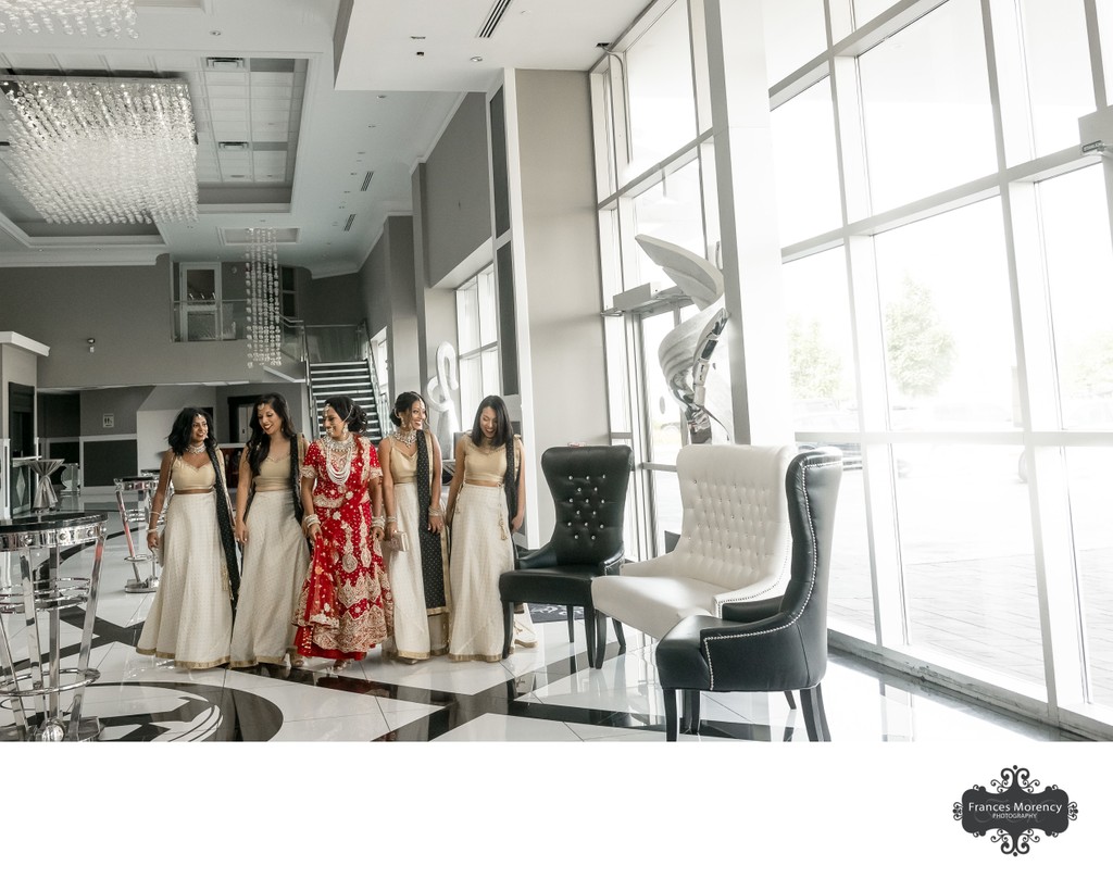 Indian Bridesmaids at The Apollo Convention Wedding