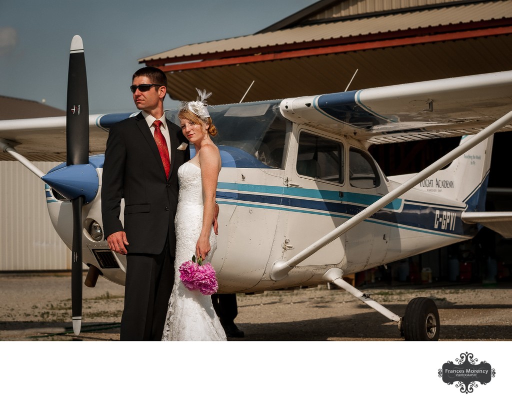 Hanover Wedding Photos at Aviation School