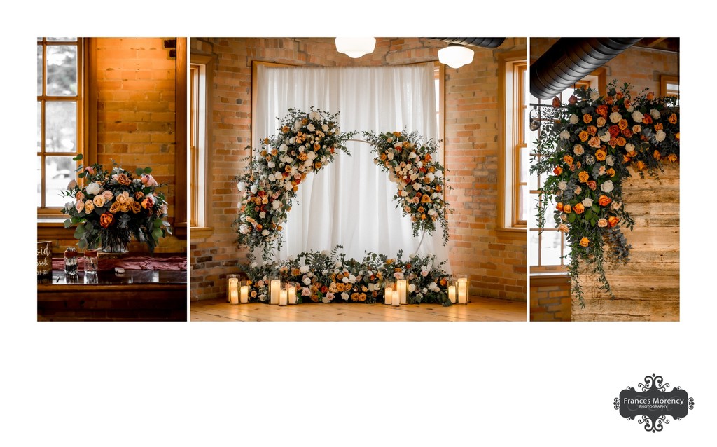 Gibson Centre Ceremony Space with Flower Arches