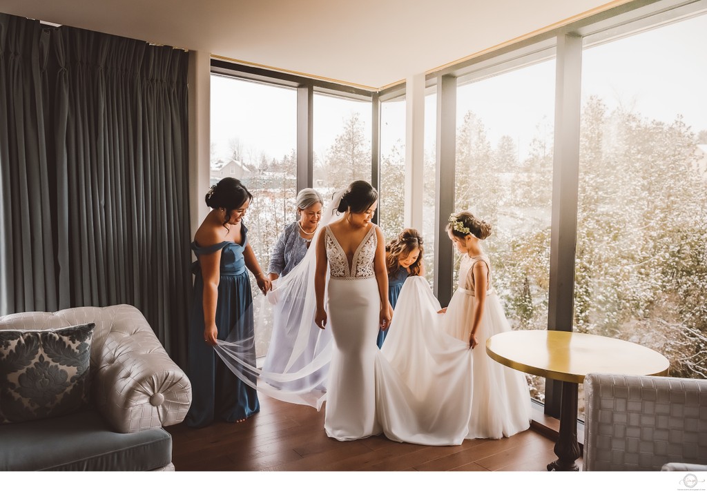 Bridal Suite at The Elora Mill Hotel & Spa Wedding