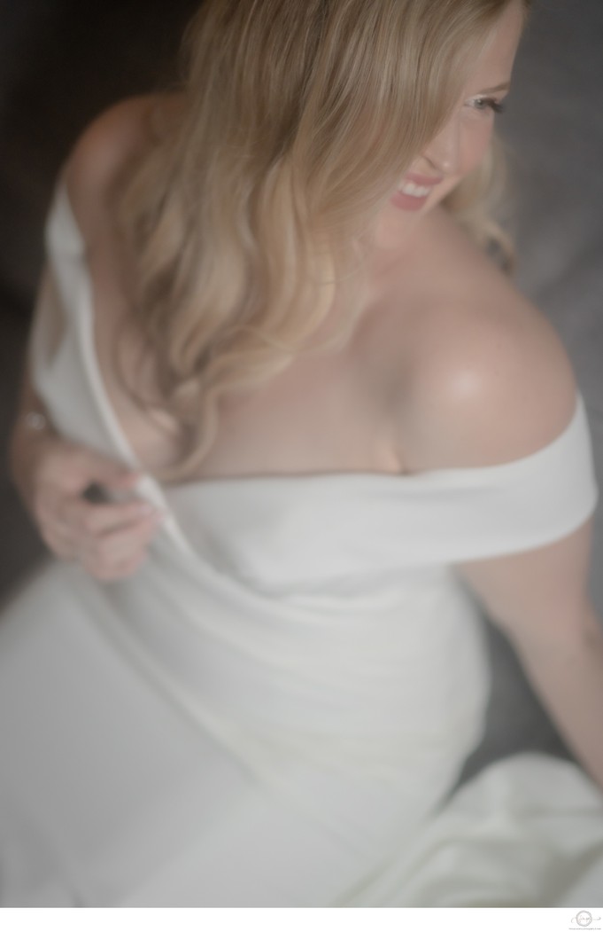 Bride Portrait by Window Light at The Dorchester Hotel 