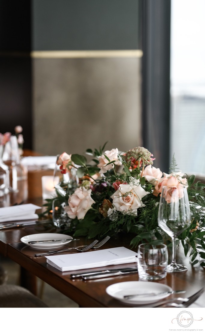 Florals at Canoe Restaurant Wedding