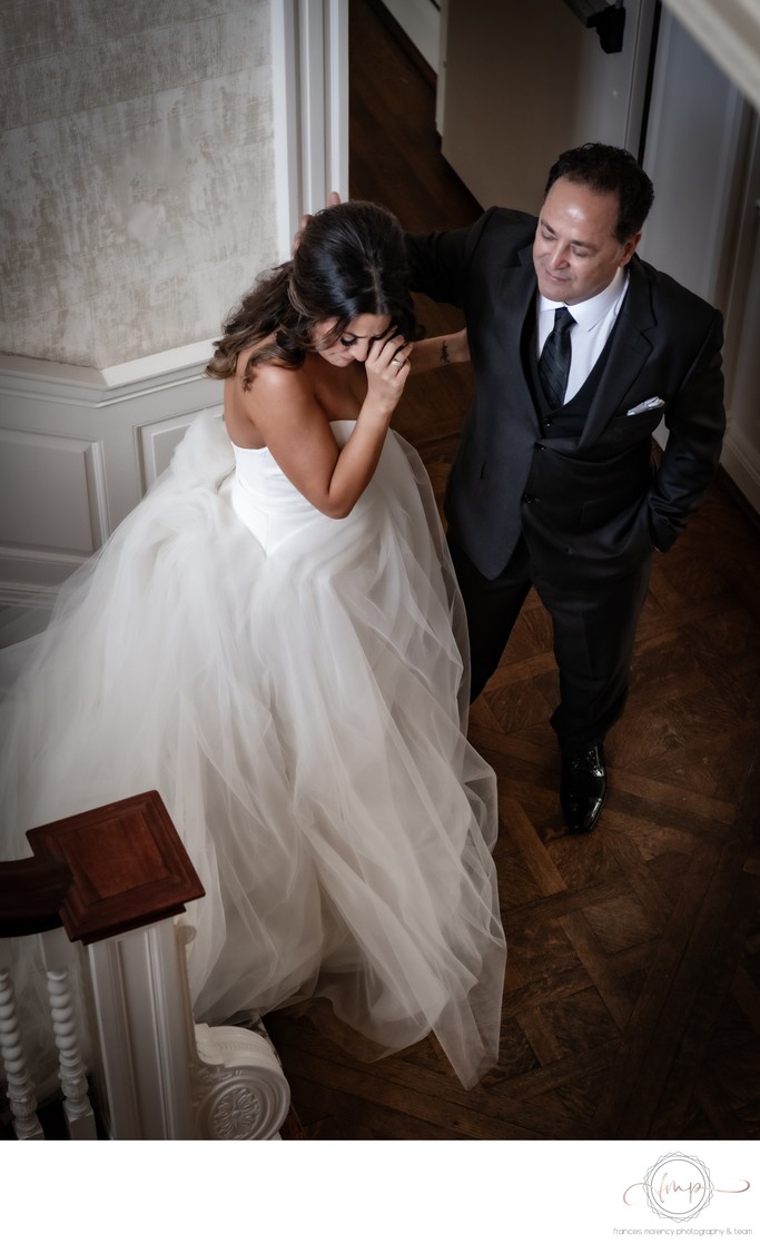 Father Daughter First Look on Wedding Day