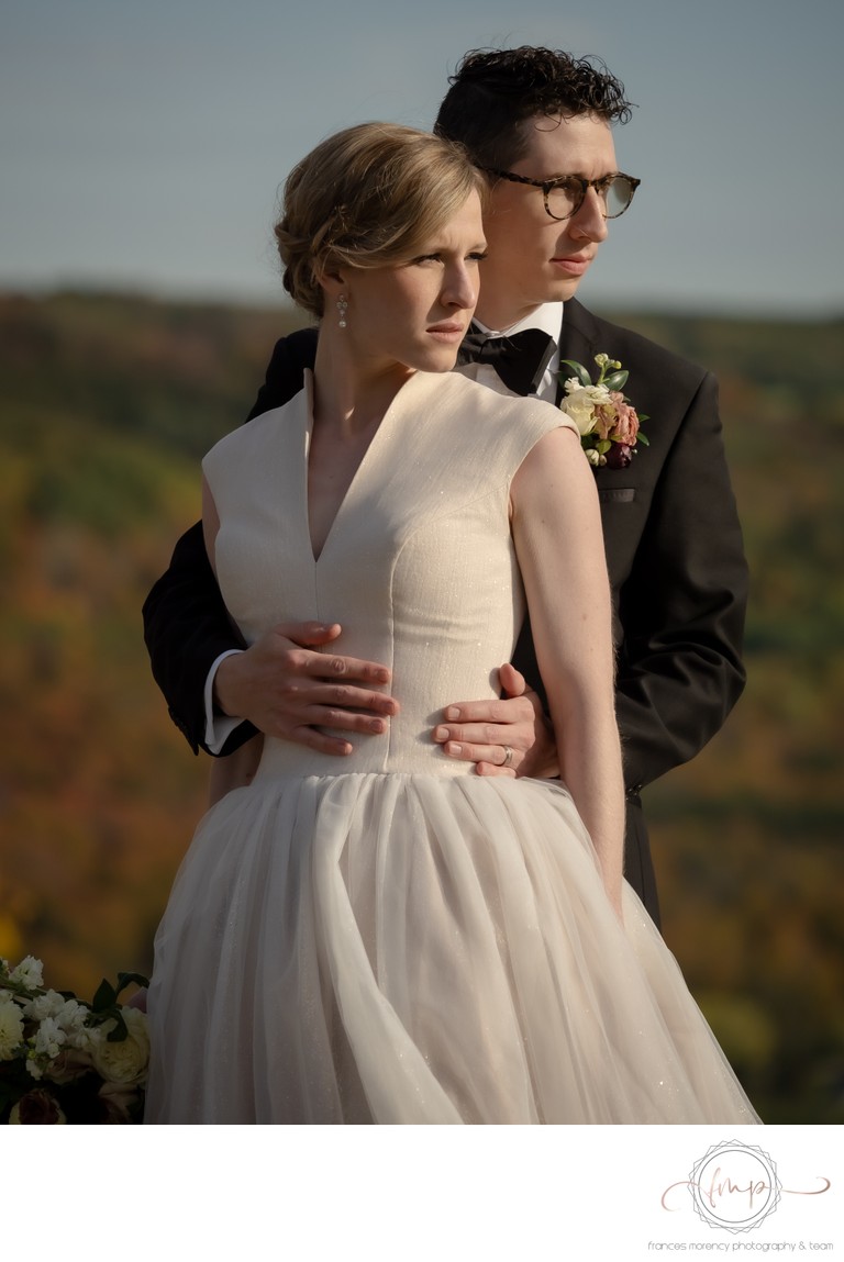 Harsh Light Wedding Portrait with Bride Groom