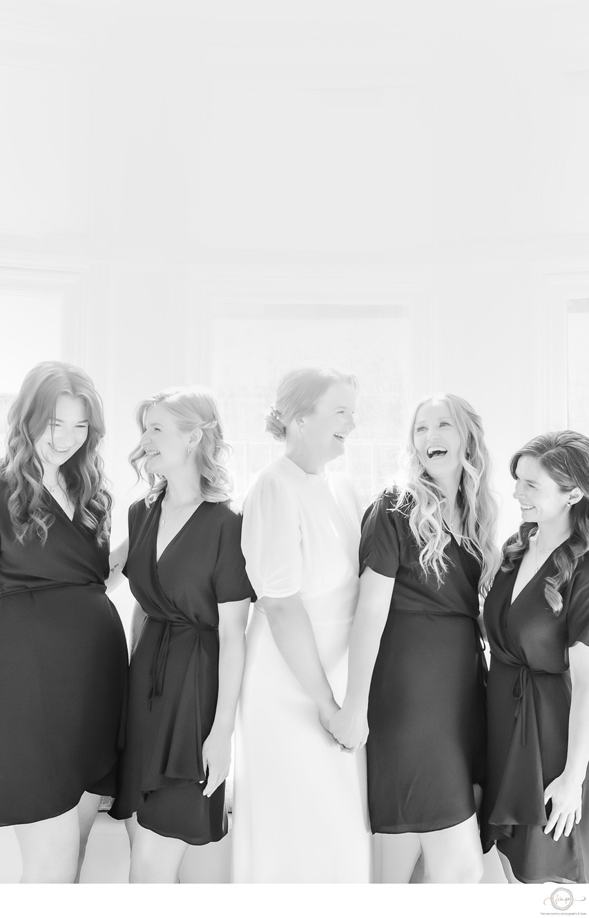 Bridesmaid in Back Light:  Elora Mill Hotel Wedding Photographer