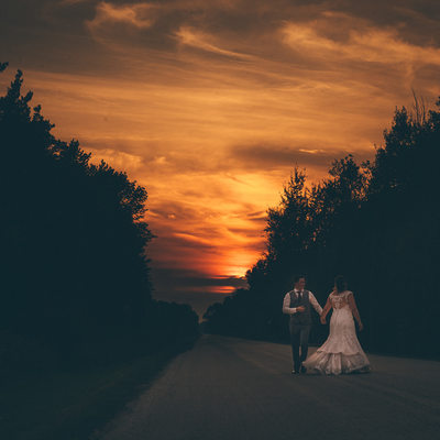 Spring Creek Gavel Farm Wedding Photos at Sunset