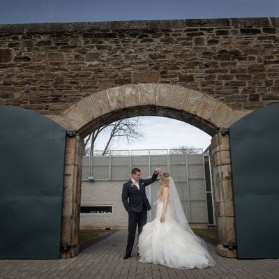 Twirling Bride:  Peel Art Gallery Wedding Photographer
