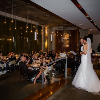 Bride Groom Speech at  Mildred Temples Kitchen Wedding