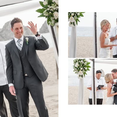 Beach Ceremony:  Mexico Destination Wedding Photographer