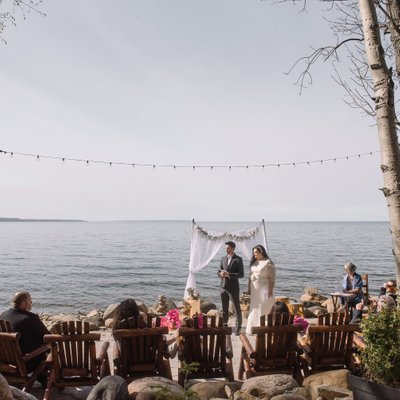Waterfront Ceremony:  Serenity Cottage Wedding Photos