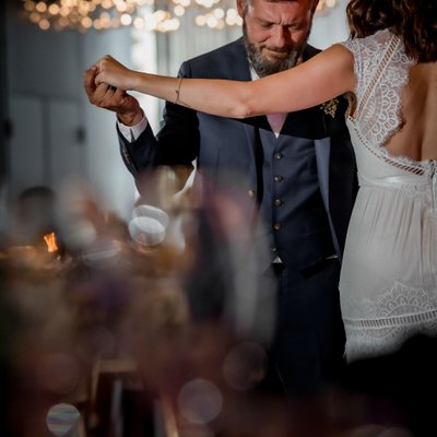 First Dance:  Village Loft Events Wedding Photographer