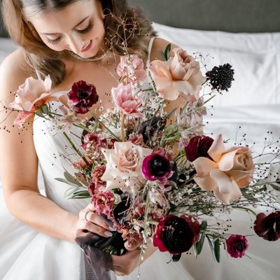 Bride with Bouquet:  Broadview Hotel Wedding Photographer