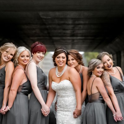 Bridesmaids Photo in Tunnel:  The Club at Bond Head