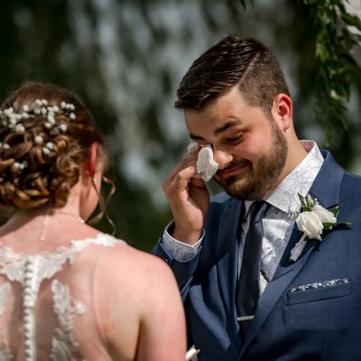Groom Crying at Collingwood Wedding Ceremony