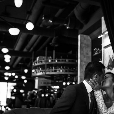 A Stolen Kiss:  The Junction Brewery Wedding Photographer