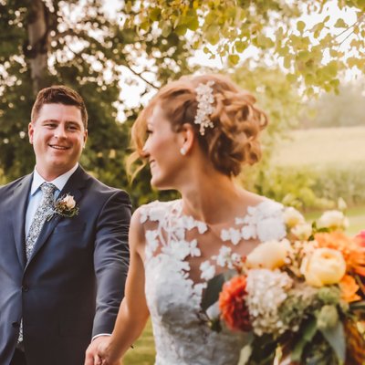 Bride Leads Groom:  Barrie Wedding Photographer