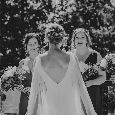 Bridesmaids First Look:  Journalistic Wedding Photographer