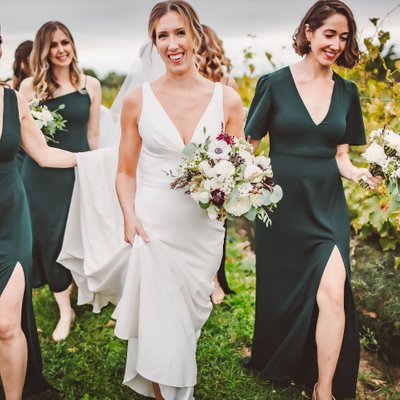 Candid Portraits of Wedding Party at Adamo Estate Winery