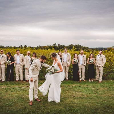 Candid Wedding Party Pictures at Adamo Estate Winery