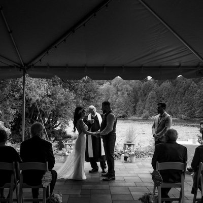 Wedding Ceremony on Terrace at The Millcroft Inn & Spa