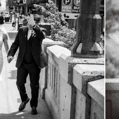 Candid Photos of Couple Walking in St. Jacobs