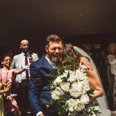 Ceremony Exit at Greek Church:  Wedding Photographer