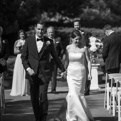 Bride & Groom Ceremony Exit:  Donalda Club Photographer