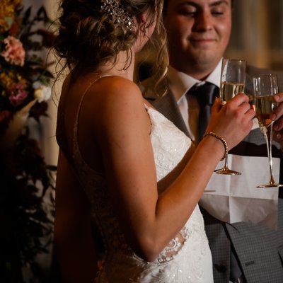 Bride Groom Toast:  Craigleith Wedding Photographer