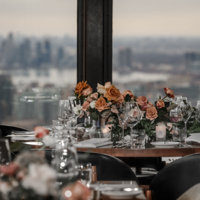 Table Setting at Canoe Restaurant Wedding