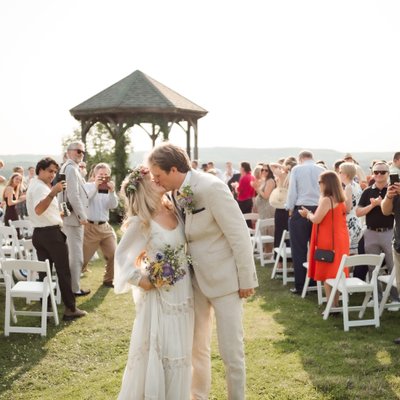 Boho Chic Backyard Ceremony Exit