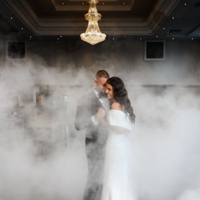 Smoke with First Dance at Europa Catering Wedding