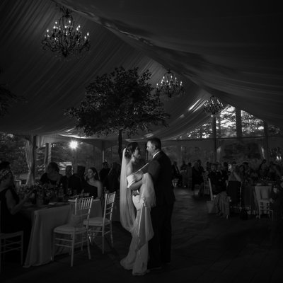 Dramatic First Dance at Belcroft Estate Tented Wedding