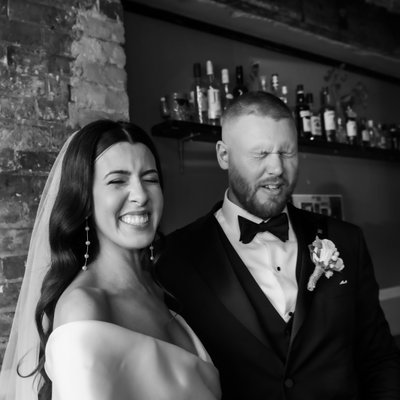 Wedding Party Taking Tequila Shots at Reception Bar