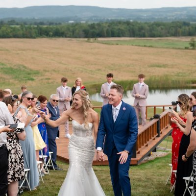 Backyard Wedding Ceremony In Blue Mountain