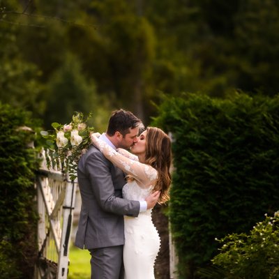 Briars Resort & Spa Wedding Photo of Couple Kissing