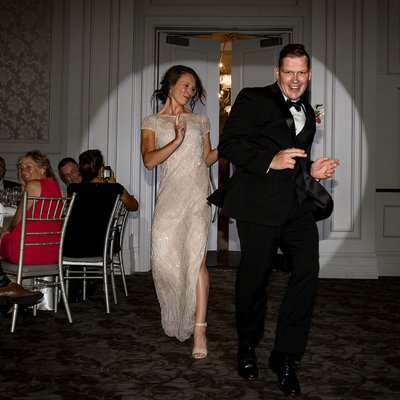 Reception Entrance with Wedding Party at Hazelton Manor