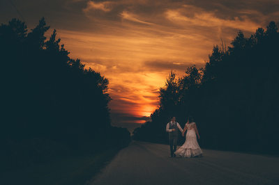 Spring Creek Gavel Farm Wedding Photos at Sunset