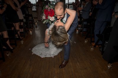 Recessional Dip: The Burroughes Building Wedding Photos