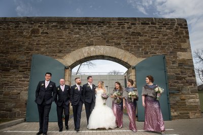 Wedding Party Walking:  Brampton Wedding Photographer