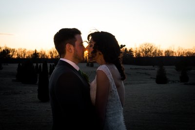Sunset Photo:  Waterstone Estate & Farms Wedding 