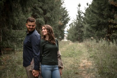 Island Engagement Photos in the Fall
