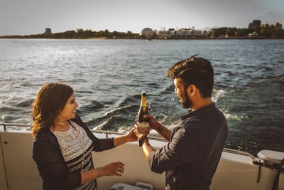 Popping Champagne:  Toronto Engagement Photographer