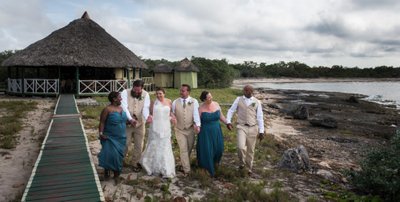 Wedding Party Walking:  Cayo Coco Destination Photographer
